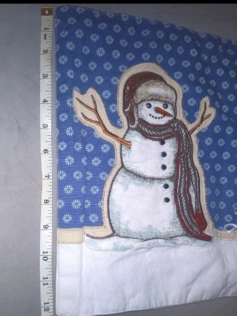 St. Nicholas Square Blue Snowman Kitchen Towel Set